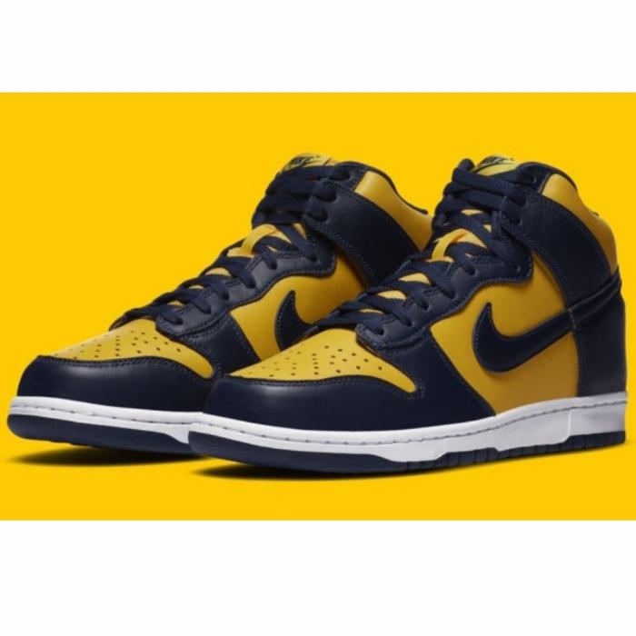 NIKE DUNK HIGH MICHIGAN MIDNIGHT NAVY ORIGINAL SNEAKERS