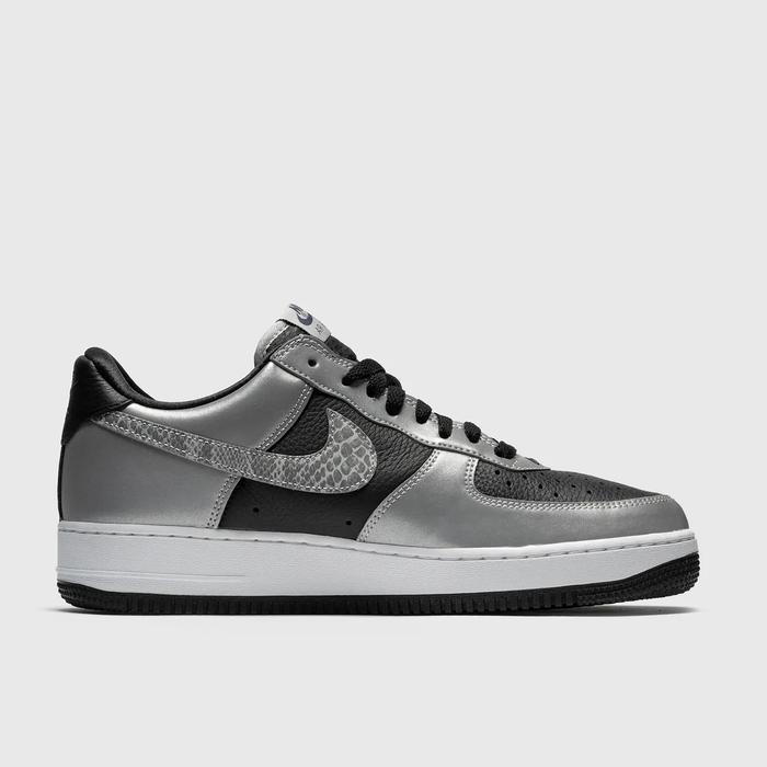 NIKE AIR FORCE 1 NSW BASKETBALL (Reflective Snakeskin) - BLACK/SILVER