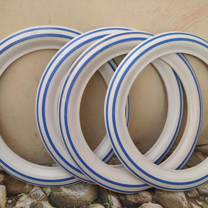 whitewall mobil Lis putih ban Polet BIRU R14 white wall list ban
