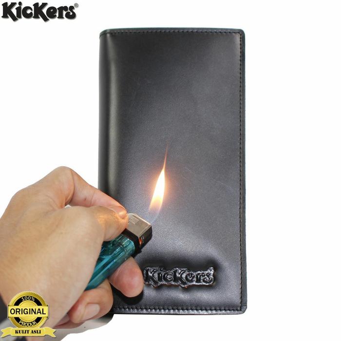 Kickers Dompet Panjang Kulit Sapi Asli Original Tahan Api Berkualitas 15 Slot Kartu 2 Slot Foto 2 Te