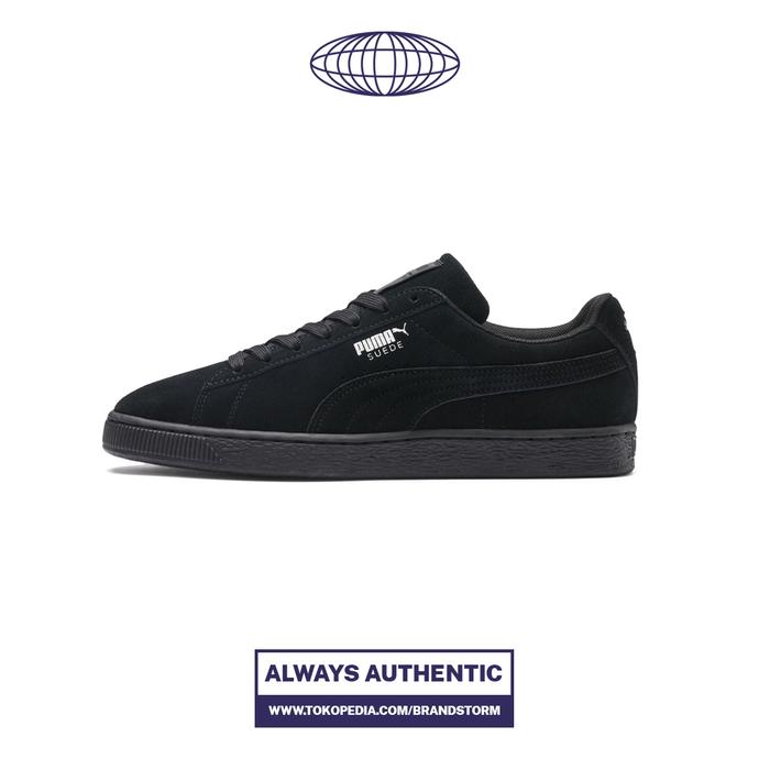 Sepatu Puma Suede Classic Full Black Original BNIB