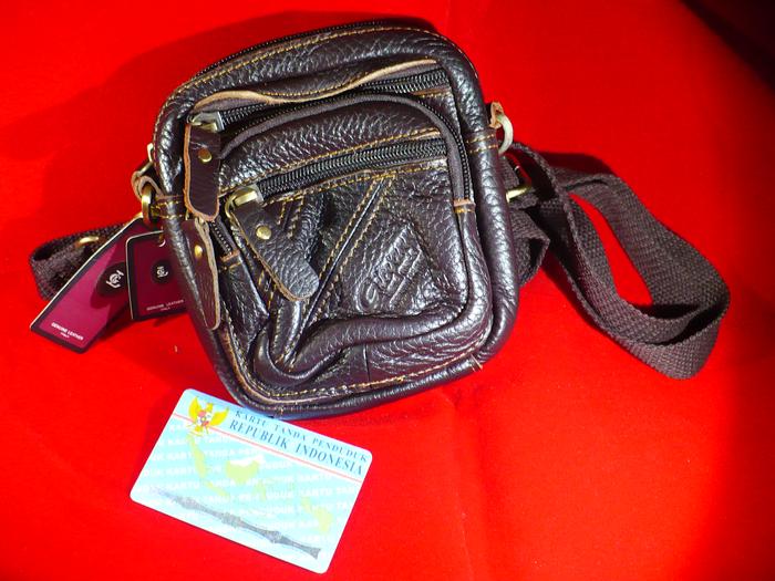 Tas pinggang samping kulit Lombardi Giovanni