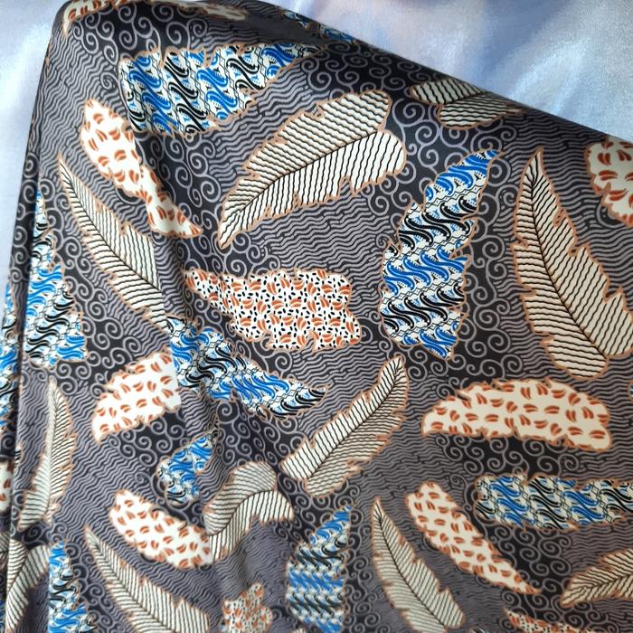 kain batik meteran murah motif bulu kapas by DORA sutra maxmara halus
