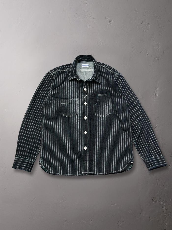 The Flat Head Wabash Indigo Selvage Denim Shirt