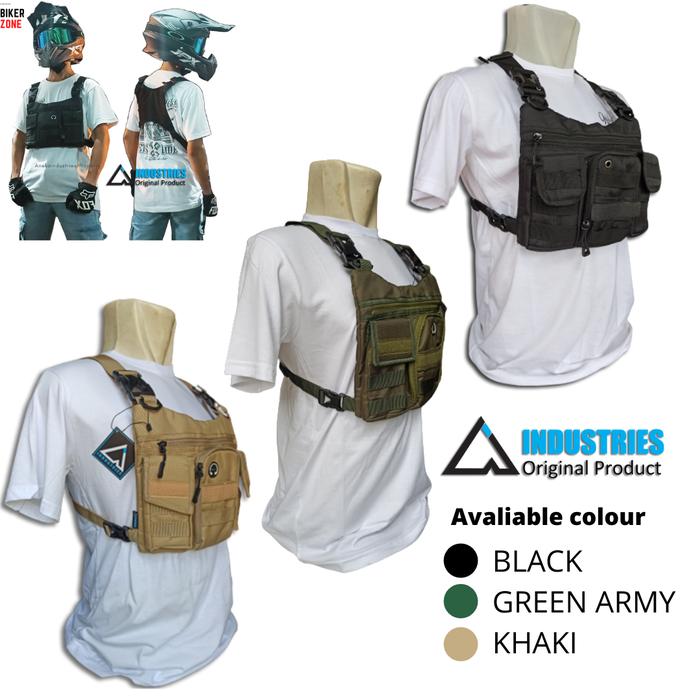 Walkie Talkie Chest Rig Radio Bag Tas Dada Selempang Penyimpanan HT