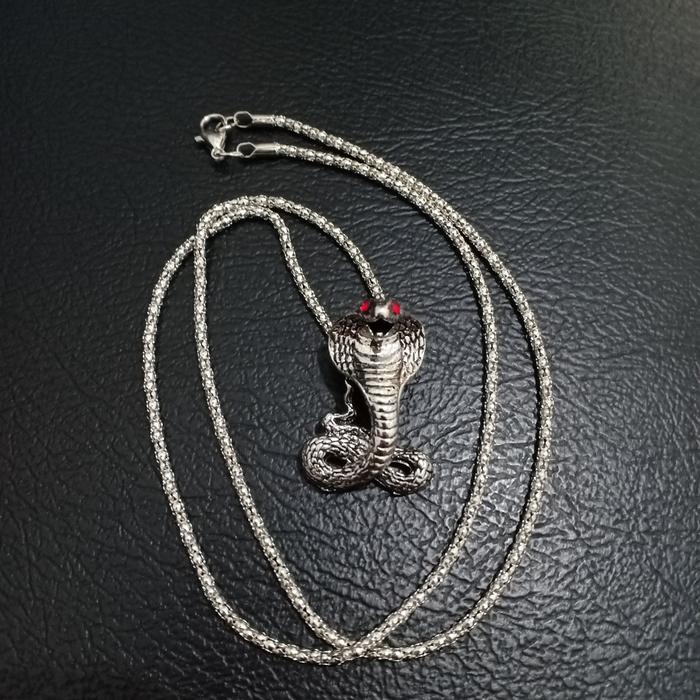 NC0060 - Necklace Kalung Pria Liontin Ular Cobra Fashion Aksesoris