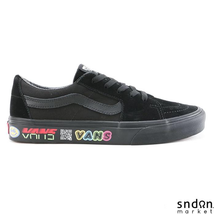 VANS SK8 Low Black Disruptive Full Black Vans Logo Original PT NAVYA