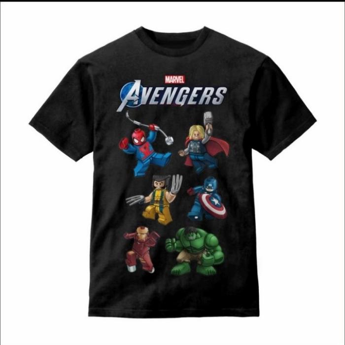 Baju anak Kaos anak Unisex Series 3D Anime Avengers Lego