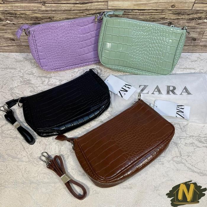 Shoulder Bag Zara Croco FREE DUSTBAG / Tas Selempang Bahu Leather Tas