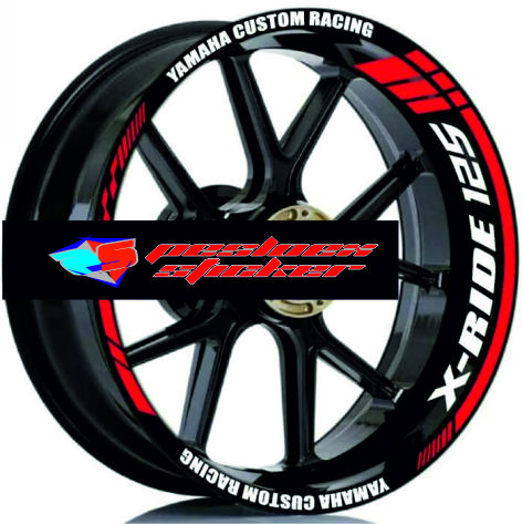 CUTTING STICKER LIS VELG MOTOR YAMAHA X-RIDE CUSTOM