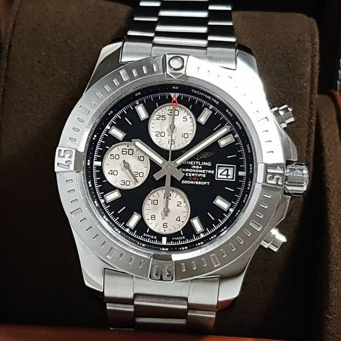 breitling colt chronograph black dial