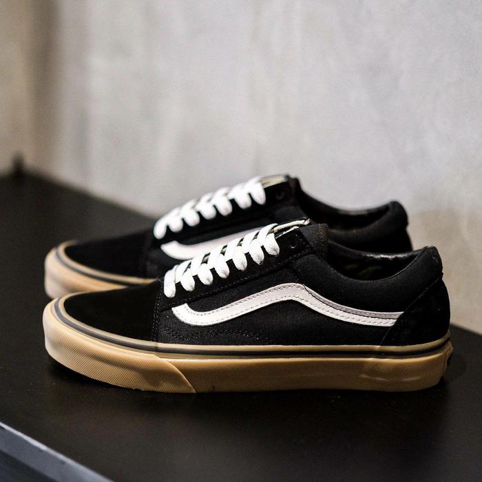 Sepatu Vans Oldskool Classic Black Gum Original