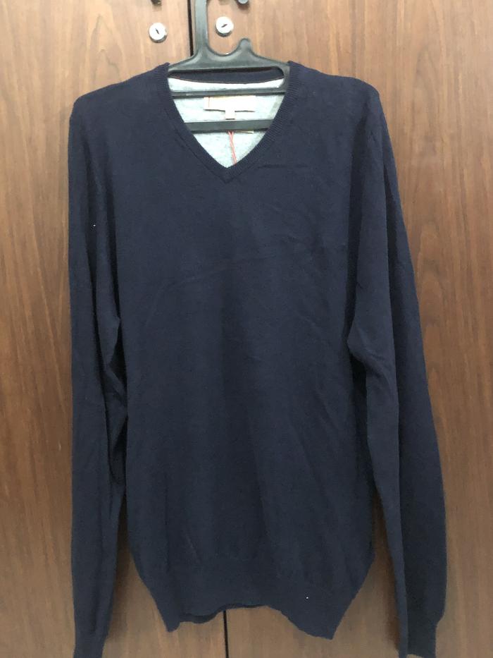 Cardigan Sweater Jaket Mark Spencer Navy Cotton Cashmere Original