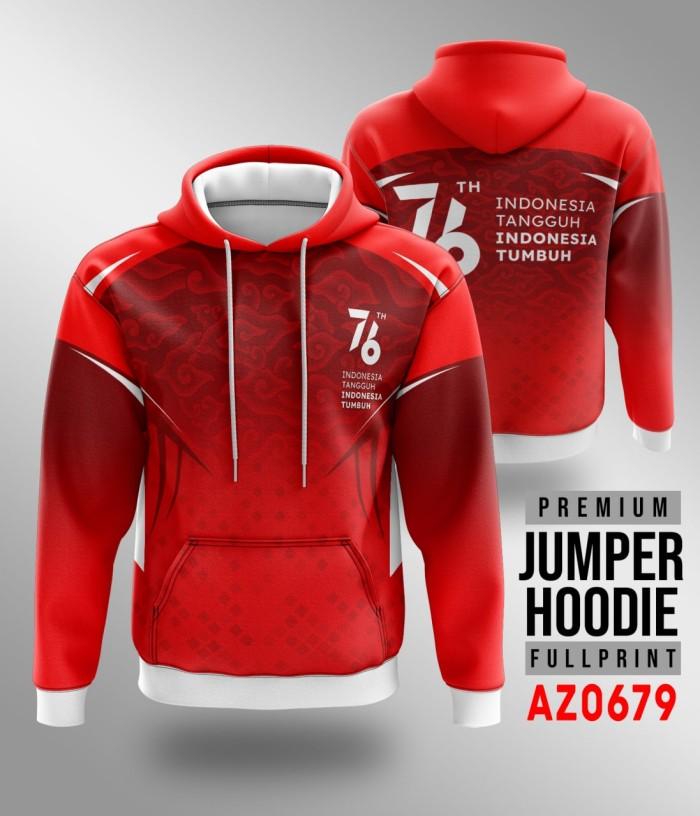 Jaket Hoodie Custom Full Print HUT RI 76 Full Print AZ0679 S - 3XL