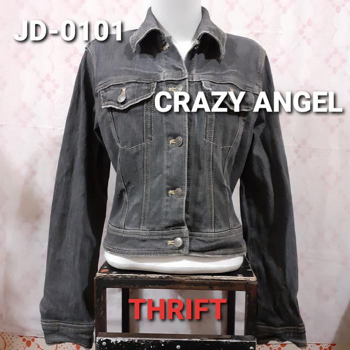jaket jeans wanita corp jaket denim thrift Crazy angel