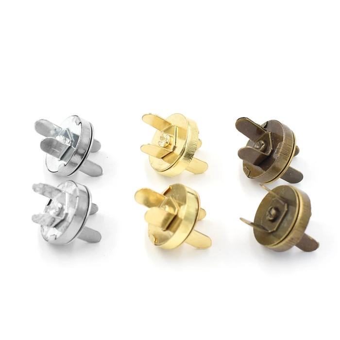 M 888 @100 (18mm), Kancing Maget Plat Seng + Neodymium Hitam Ukuran 18mm Coating Barrel, Per 100 set