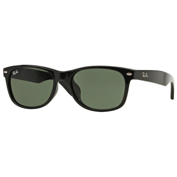 Ray-Ban Sunglass Wayfarer RB 2132F 901L 55 Black w/ Crystal / Green