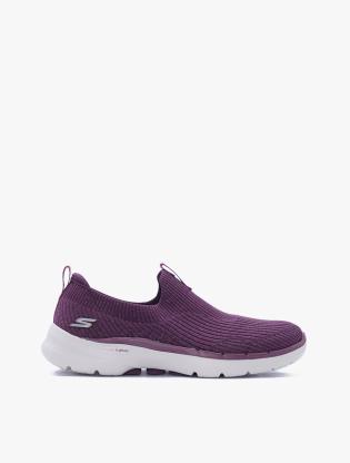 Skechers Go Walk 6 - Ocean Crystal Women's Walking Shoes - Burgundy