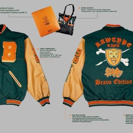 VARSITY CHAMP JACKET RAWTYPE RIOT X BRYANT BRAVO LIMITED EDITION RTR