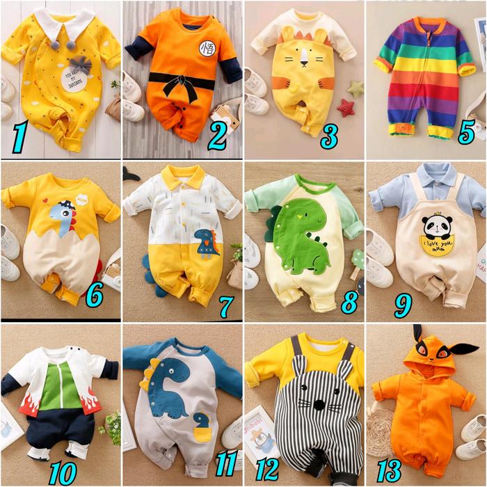 BAJU BAYI MOTIF KARTUN DRAGON BALL IMPORT
