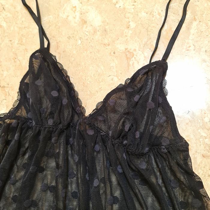 H&M SEXY LINGERI KAMISOL CAMISOLE BLACK BAJU TIDUR (BH BRA TANKTOP HM