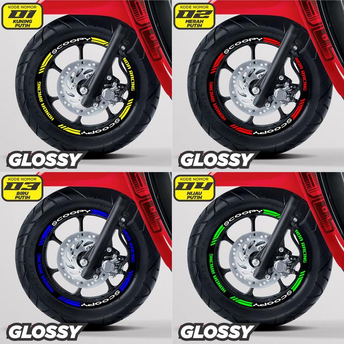 Sticker List Cutting Velg Honda Scoopy New AR 01 Glossy