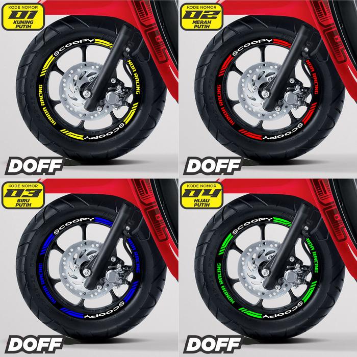 Sticker List Cutting Velg Honda Scoopy New AR 01 Doff