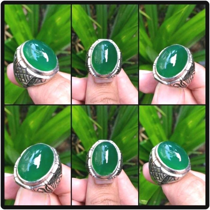 Cincin Batu Akik Ijo Garut Chalcedony HQ