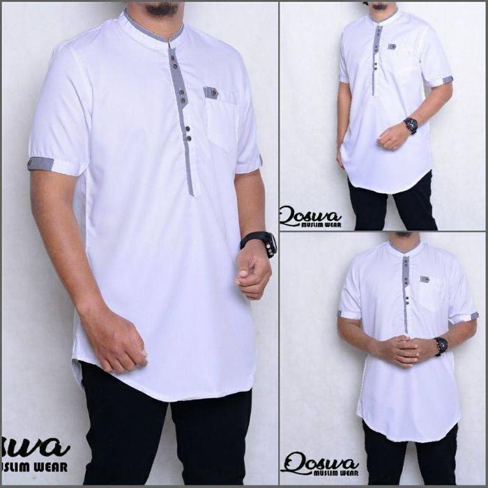 Koko qurta qoswa lengan pendek original brand qoswa bahan toyobo premi