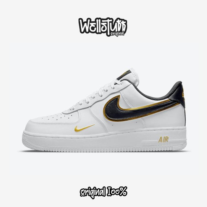 Nike Air Force 1 Low Double Swoosh White Gold Original BNIB DA8481-100