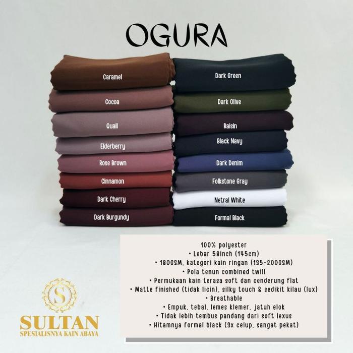 Kain Abaya Sultan Ogura Polos