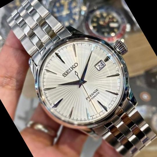 JAM TANGAN PRIA SEIKO PRESAGE SRPG23J1 SRPG23 SILVER AUTOMATIC ORIGINA