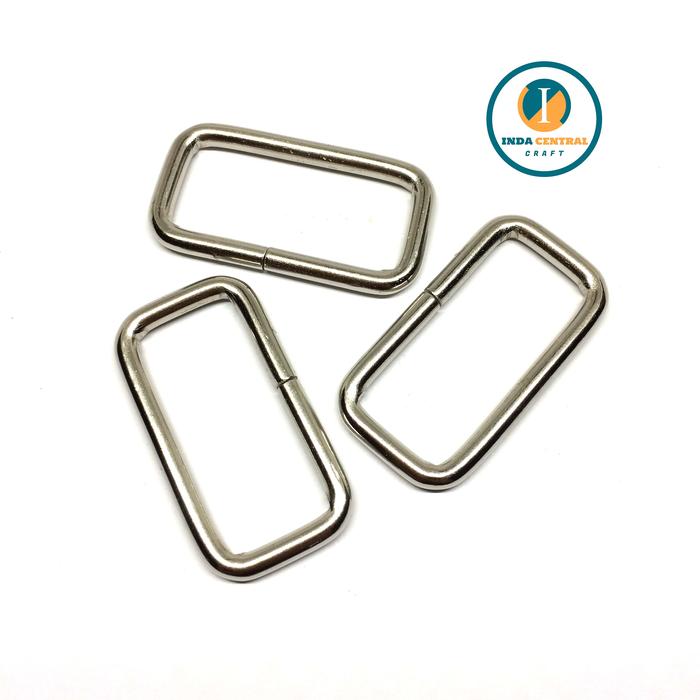 RING KOTAK GESPER TAS BESI 3.0 CM NIKEL