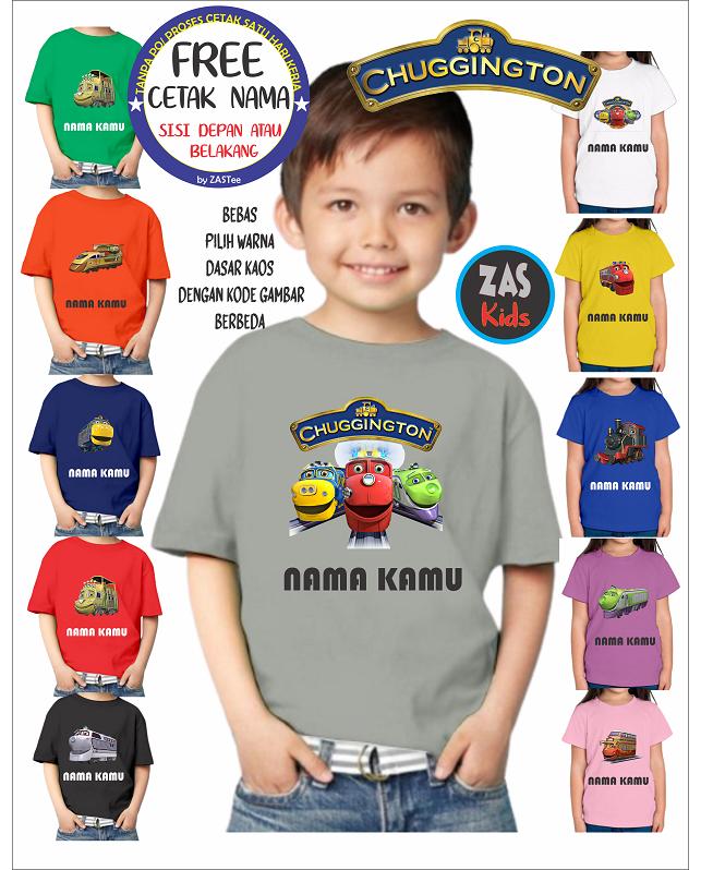 Kaos Anak CHUGGINGTON Free Cetak Nama