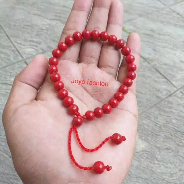 GELANG TASBIH FOSIL BATU MARJAN ASLI LAUT MERAH