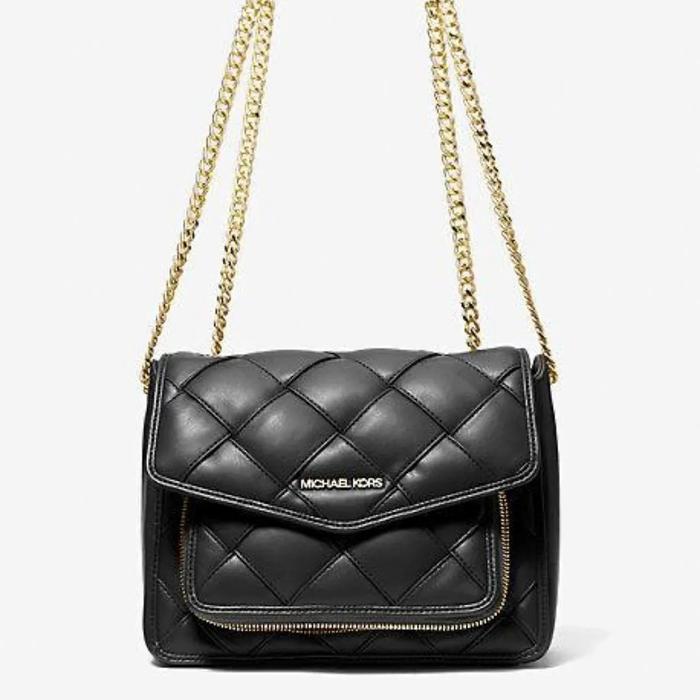 TAS WANITA BRANDED ORIGINAL - MK REGINA SHOULDER BAG BLACK
