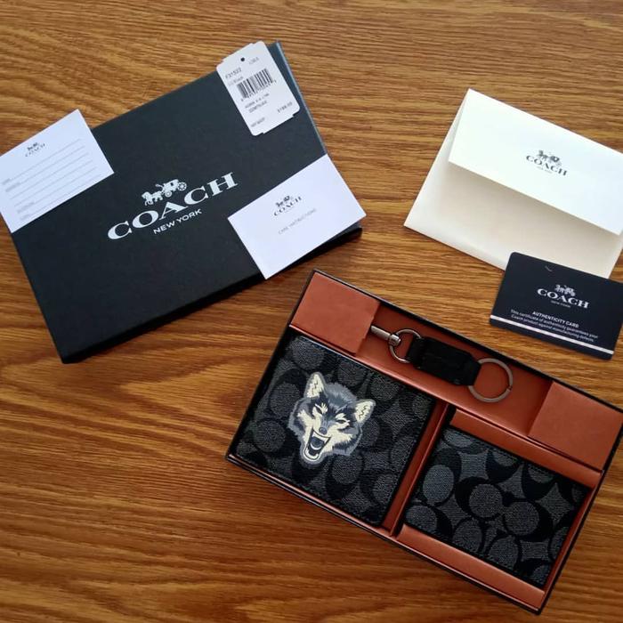 PROMO COACH WOLF WALLET + CARD HOLDER +KEYCHAIN
