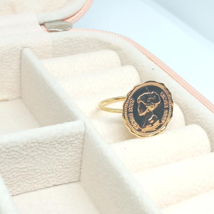 Cincin koin Elizabet Emas 17k 700/70% SL 031