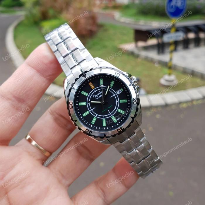jam tangan alexandre christie AC 9215 night vision original