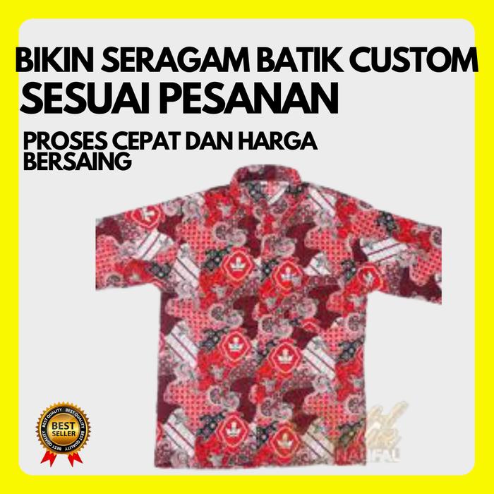 Kemeja Baju Dress Seragam Batik Sekolah Kantor Sd Smp Sma Custom