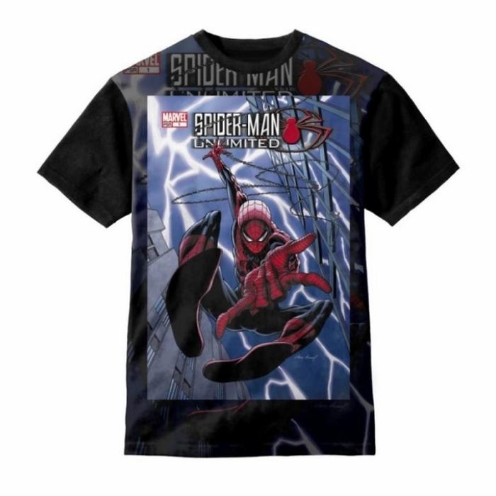 Baju anak Kaos anak Unisex Series 3D Game Spiderman Unlimited