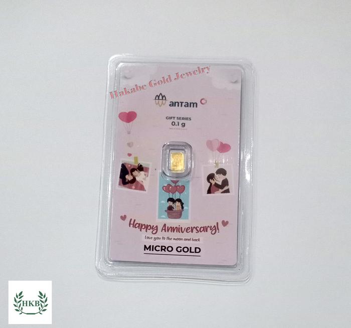 Logam Mulia ANTAM Micro Gold Anniversary 0.1 Gram 24K Fine Gold 999.9