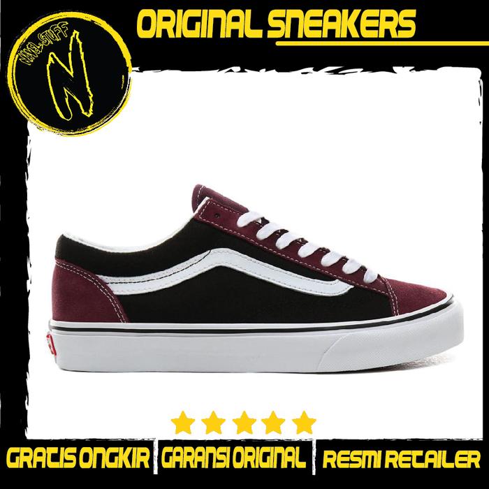 VANS Old Skool Style 36 Retro Sport Prune Black Original Resmi BNIB