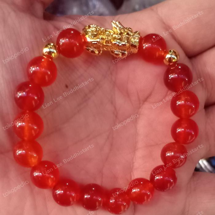 gelang pixiu phixiu giok manau merah