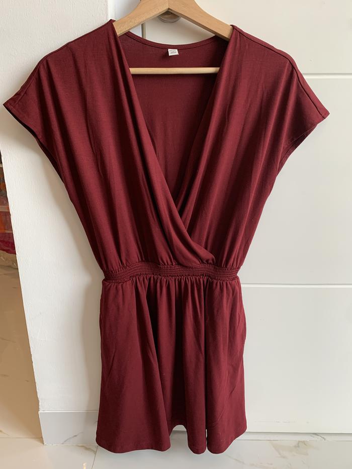 Uniqlo red wrap dress // S