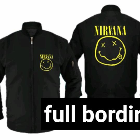 Jaket bomber Nirvana full bordir jaket Nirvana