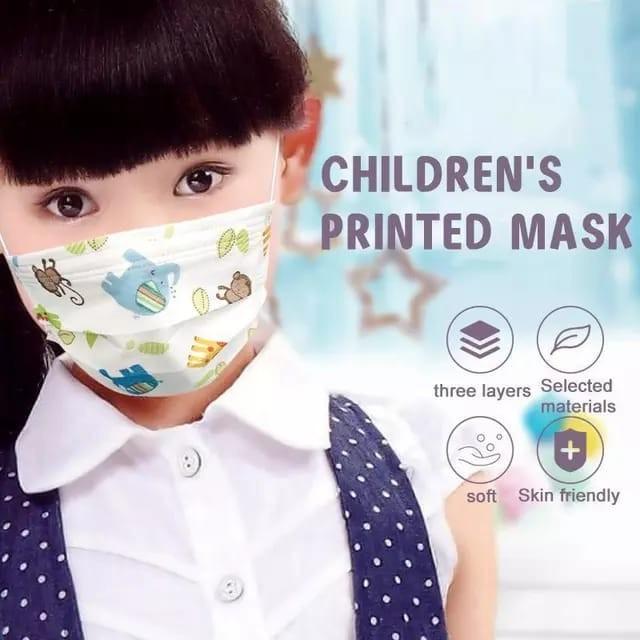 Masker anak 3 ply 3ply Kids Child mask motif Earloop 1box isi 50 Pcs M