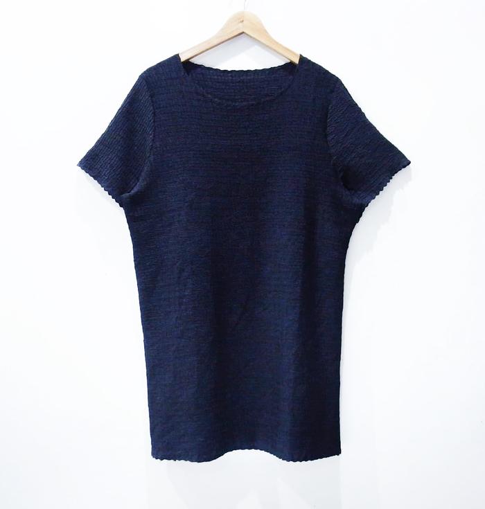 ED003 SIZE XL BAJU STRETCH JUMBO BIGSIZE HITAM PLEATSME BLACK KOREA