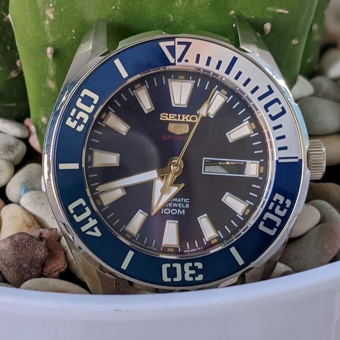 Case seiko 5 SRPC51 set MOD blue NH36 7s26