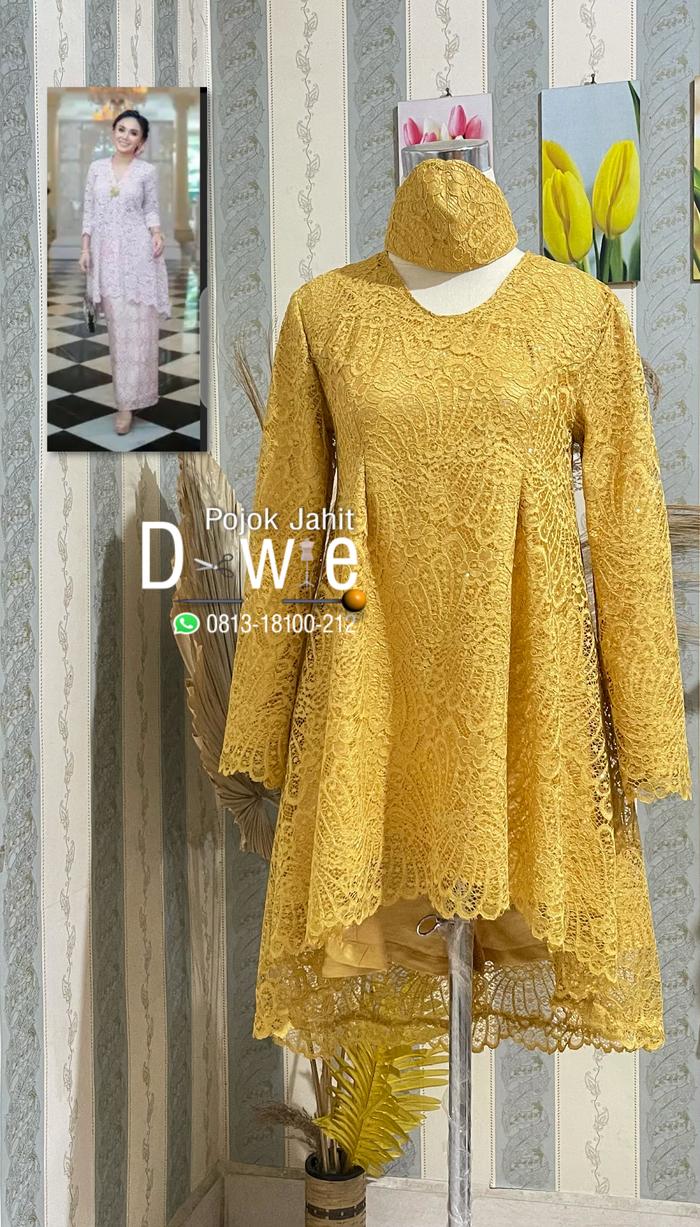 Jasa jahit bahan brukat kebaya